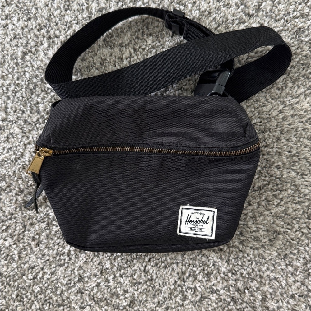 Herschel Black and Red Striped Interior Bag